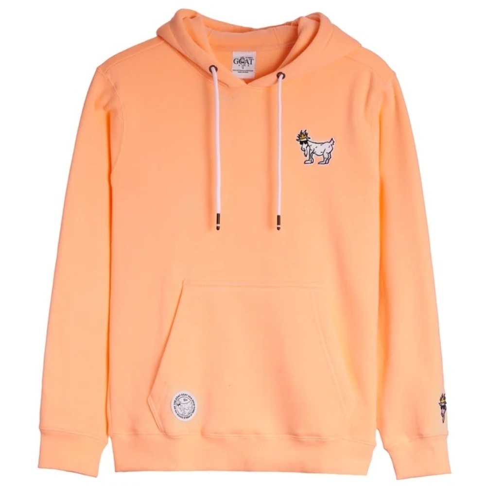 GOAT HOODIE Orange (Pea) Graphic Hoodie Size Large
